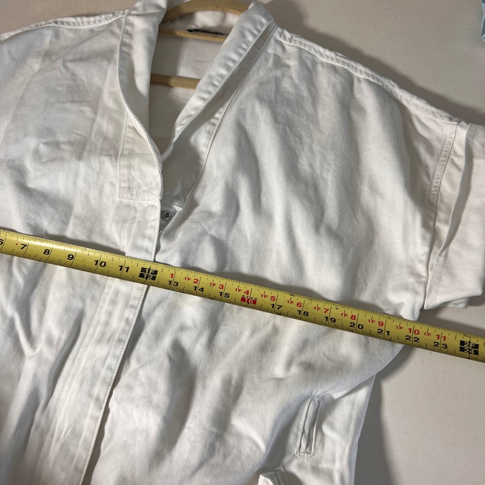 Rachel Comey Workwear Coverall Jumpsuit White Denim Utility Oversize Pockets 8 - Picture 8 of 10